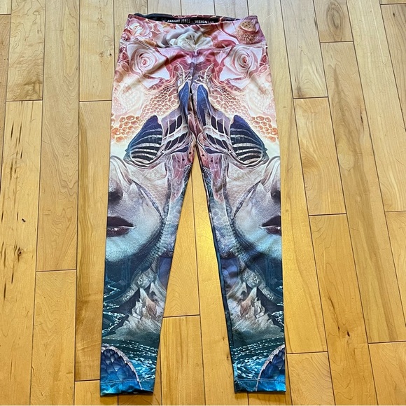 Android Jones Pants - Android Jones Vision Lab Colorful Abstract Print Leggings size medium